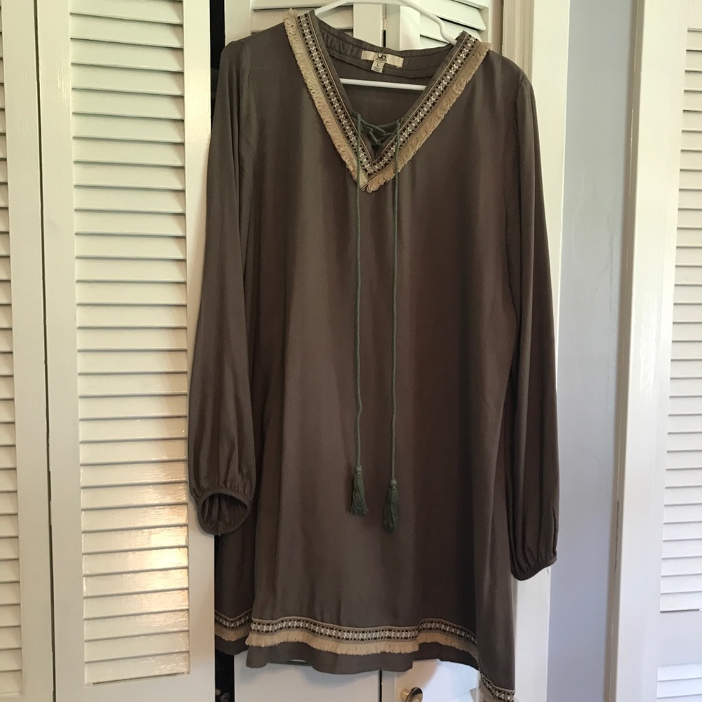 Adorable Army Green Boutique Dress